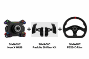 Gaming Zubehör - Simagic Neo X Hub + Paddle Shifter + P-325-D Suede - Sim racing Bundles - 8501100